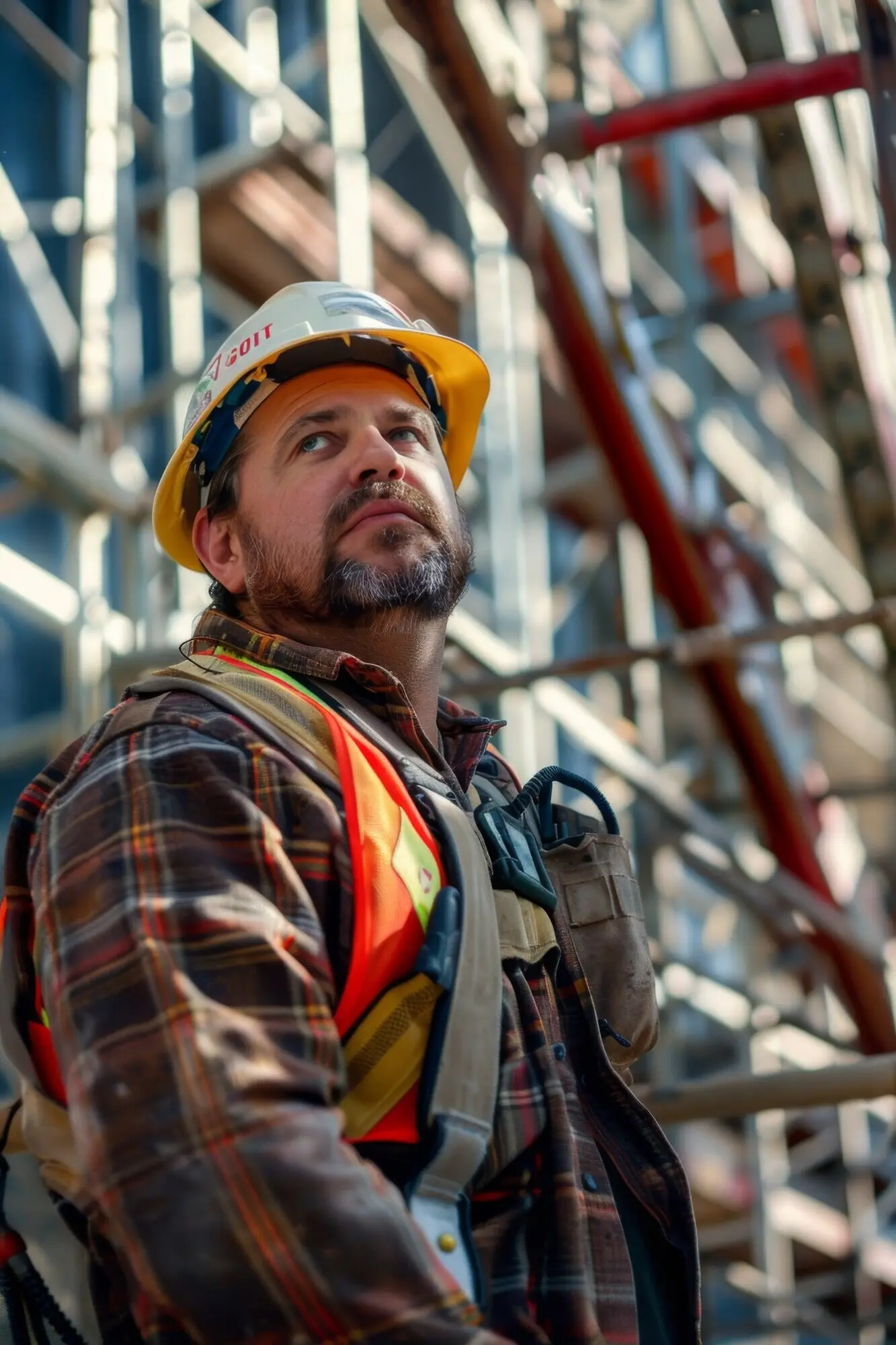 Porträt einer in der Baubranche tätigen Person.