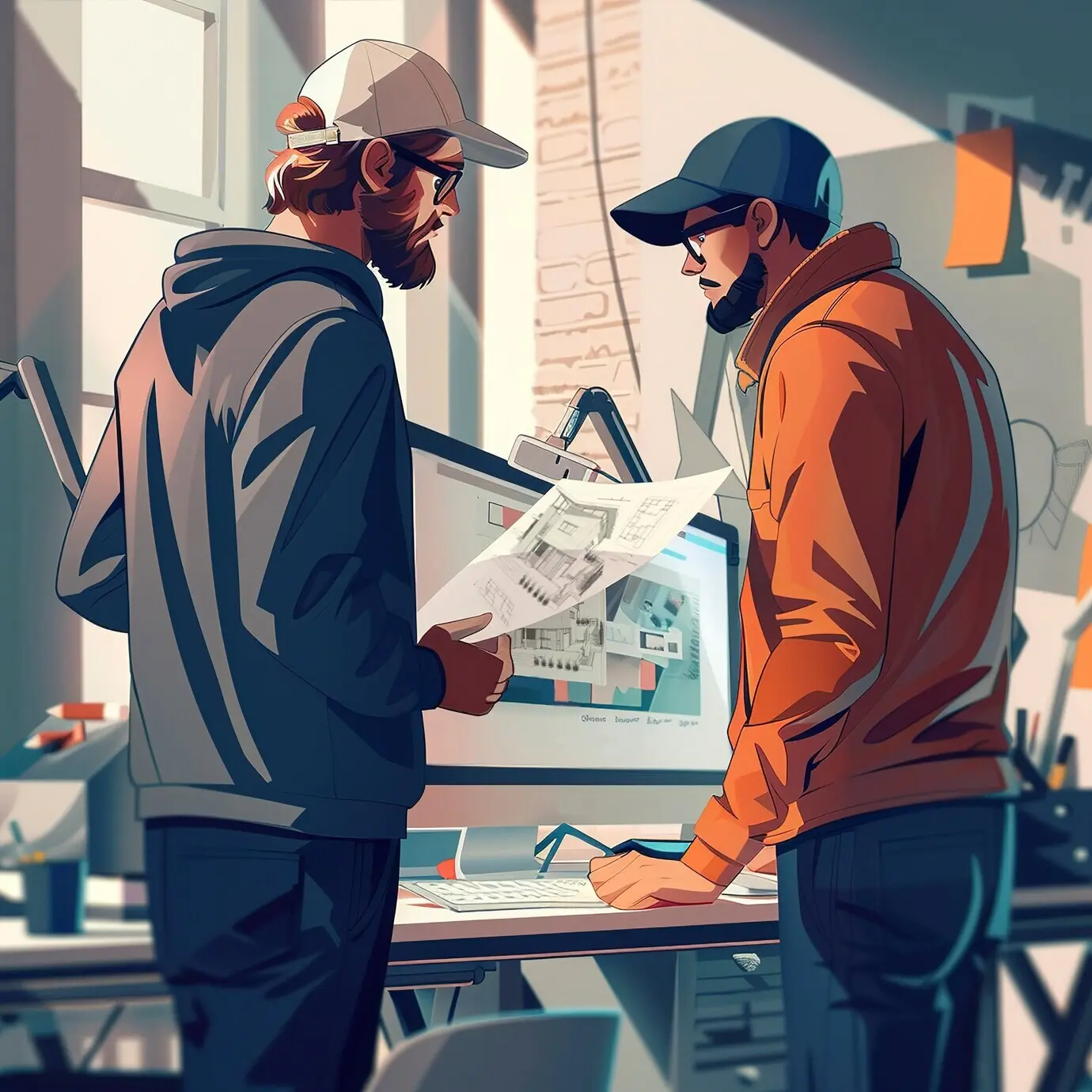 Digitale Kunst eines Industriedesigners